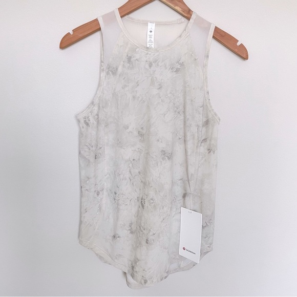 lululemon athletica Tops - NWT Lululemon Sculpt Tank Top Aquila White Opal Multi / White Opal Size 2